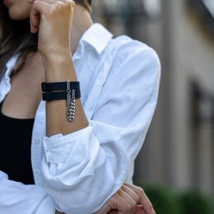 ID Cuff Bracelet black